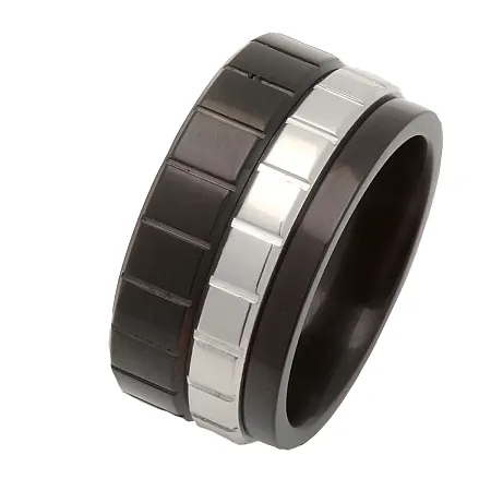 Δαχτυλίδι , ανδρικό, από ανοξείδωτο ατσάλι , περιστρεφόμενο, αντιστρές,  spin ring, spinning, TRIBUTE,