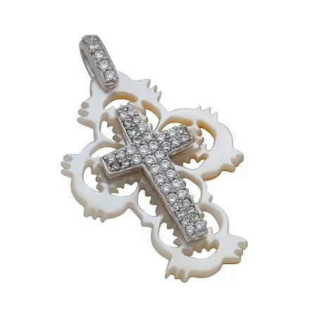 silverline, Ασημένιο Γυναικείο Μενταγιόν Σταυρός