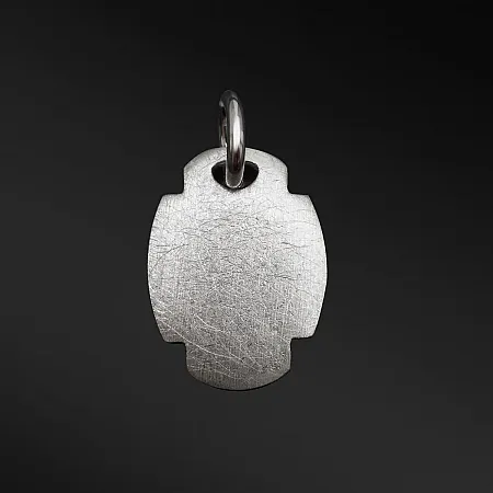 TRIBUTE, 925ασημένιο, αντρικό, μενταγιόν- σταυρός με άσπρο επιπλατίνωμα