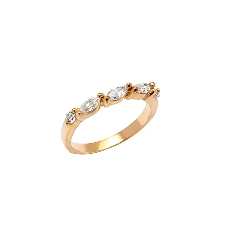 silverline, ασημένιο μισόβερο γυναικείο δαχτυλίδι με ζιργκόν