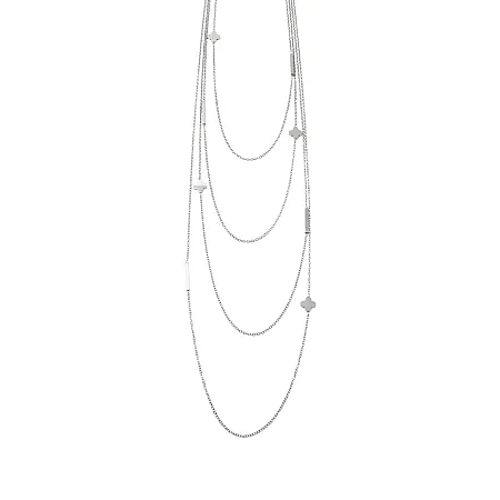silverline, γυναικείο, κολιέ, από, ανοξείδωτο, ατσάλι με άσπρο, επιπλατίνωμα