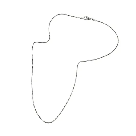 TRIBUTE, 925, ασημένια, καδένα, unisex, 45cm, διαμανταρισμένη, "VENEZIANA", 0,8mm με άσπρο, επιπλατίνωμα, χωρίς, νικέλιο,