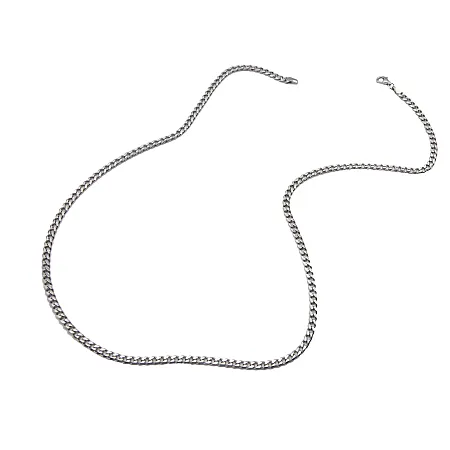 Καδένα, αλυσίδα λαιμού, από 925 ασήμι, unisex, 60 εκατοστά μήκος, διαμανταρισμένη, GROUMETTA, 4 χιλιοστά πάχος με άσπρο επιπλατίνωμα, χωρίς, νικέλιο, TRIBUTE, 0030021905,