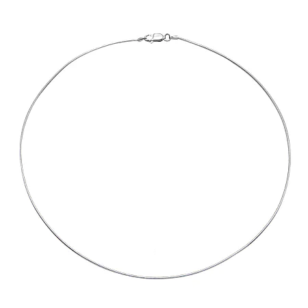 TRIBUTE, 925, ασημένια, καδένα, unisex, 42cm, λαιμαριά, 1.5mm με άσπρο, επιπλατίνωμα, χωρίς, νικέλιο,