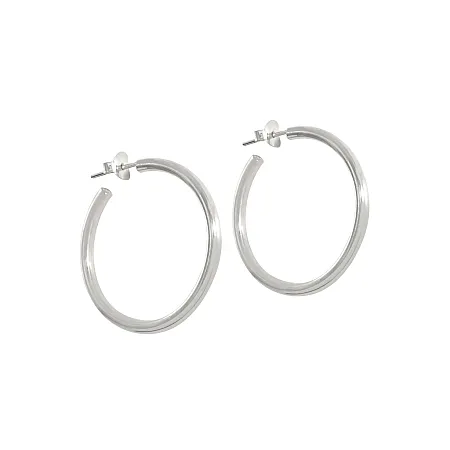 silverline, ασημένια, γυναικεία, σκουλαρίκια, κρίκοι, πάχους, 3χιλιοστών,