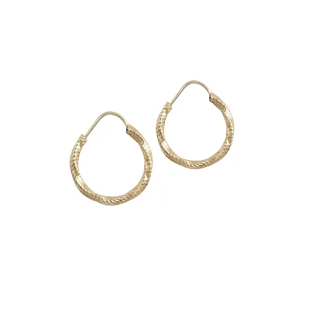 silverline, 925ασημένια, γυναικεία σκουλαρίκια, κρικάκια, στριφτά με κίτρινο, επιχρύσωμα, πάχους, 2χιλιοστών,